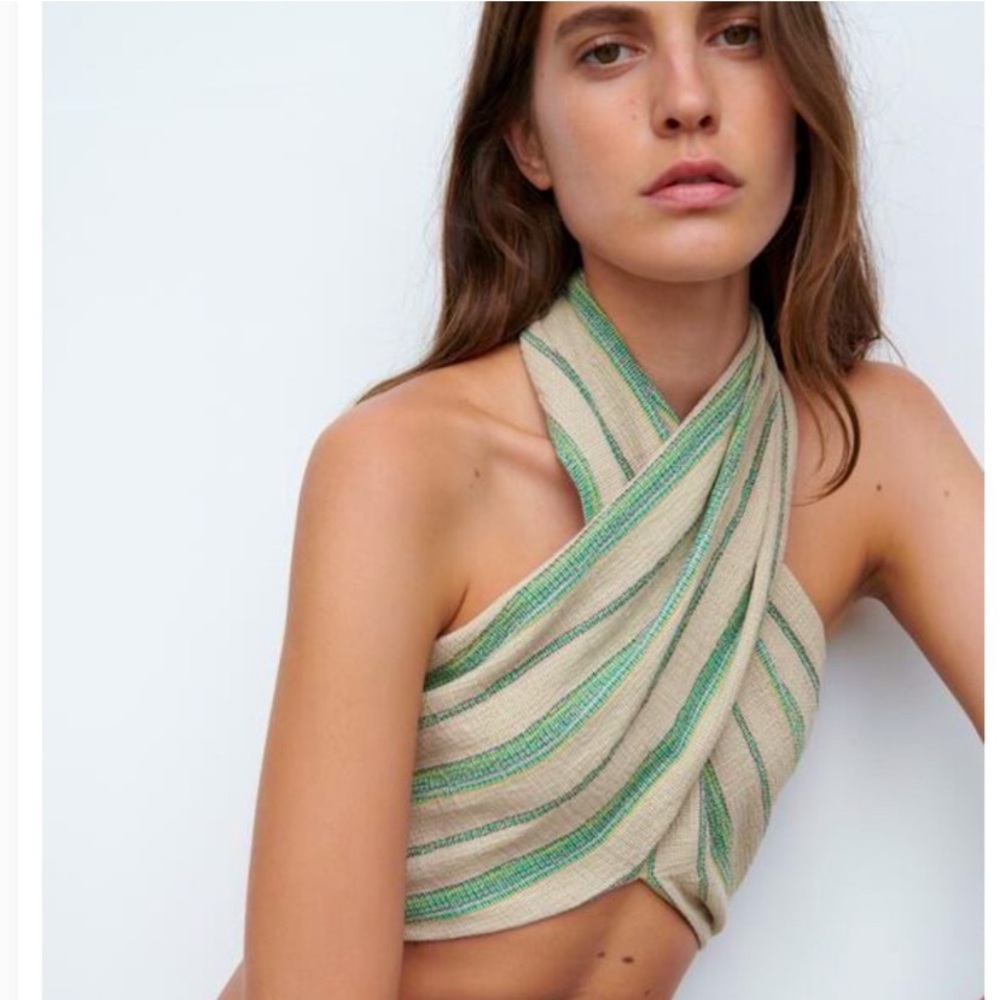 Zara The Beth Top Halter Crop Top [NWT]